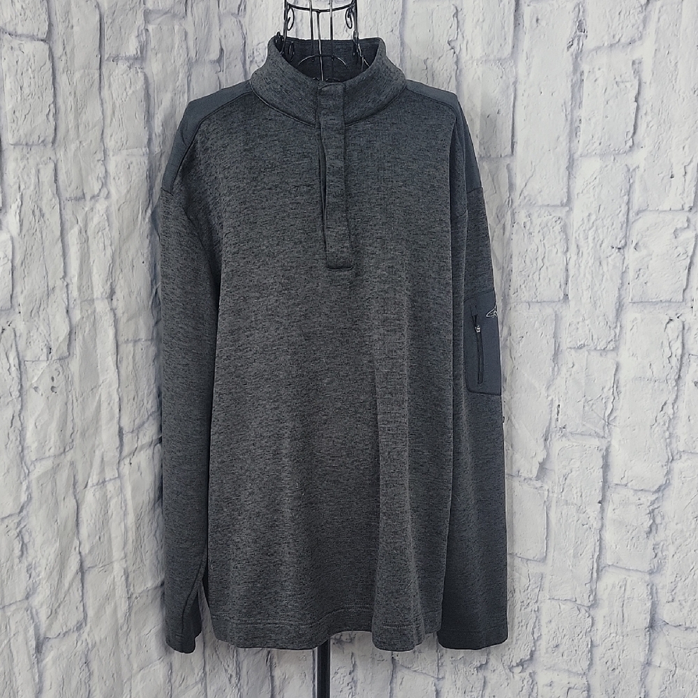 Greg‎ Norman Collection Men’s XXL/TG Gray Quarter Zip Golf Pullover Performance